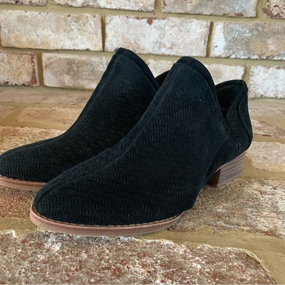 Vince Camuto. | Perforated Black Ankle Booties - Picture 2 of 12